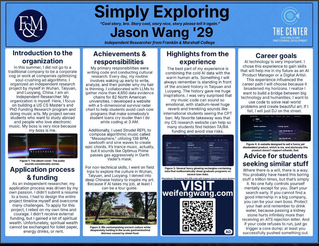 Franklin & Marshall Summer Research Symposium Poster